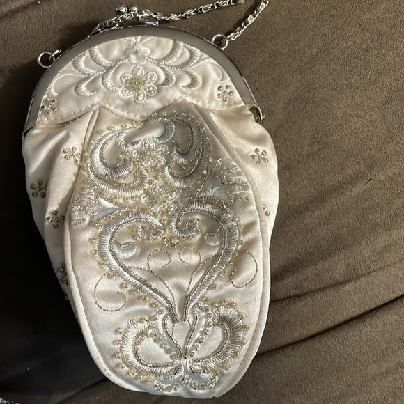 Vintage clutch beaded hand bag - Picture 5 of 7